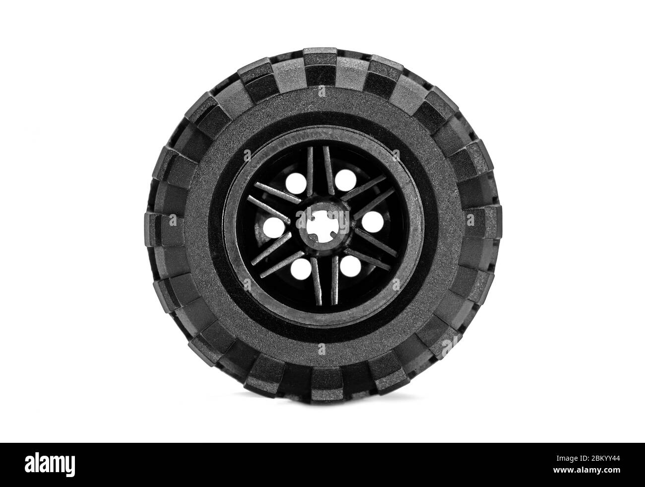 Car tire isolated on white background. Truck tire isolated. Stock Photo