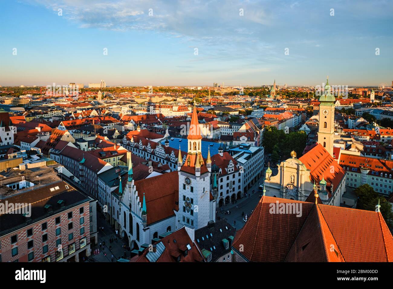 Aerial view of Munich Stock Photo