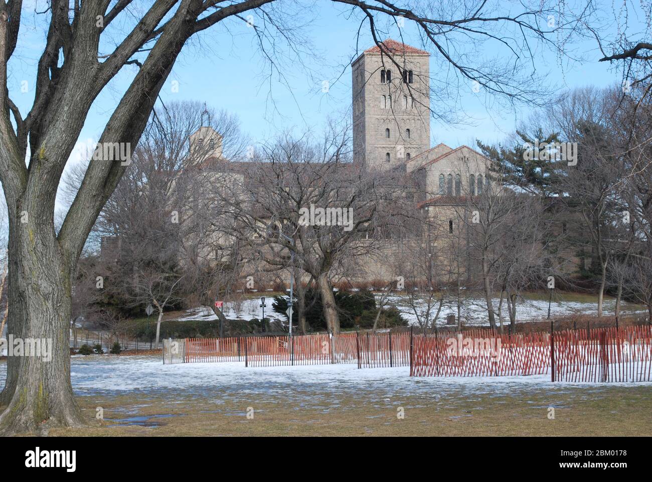 Public Space Recreation Fortification Architecture Fort Tryon Park, Riverside, Broadway, New York, NY 10040 United States designed by Olmsted Brothers Stock Photo