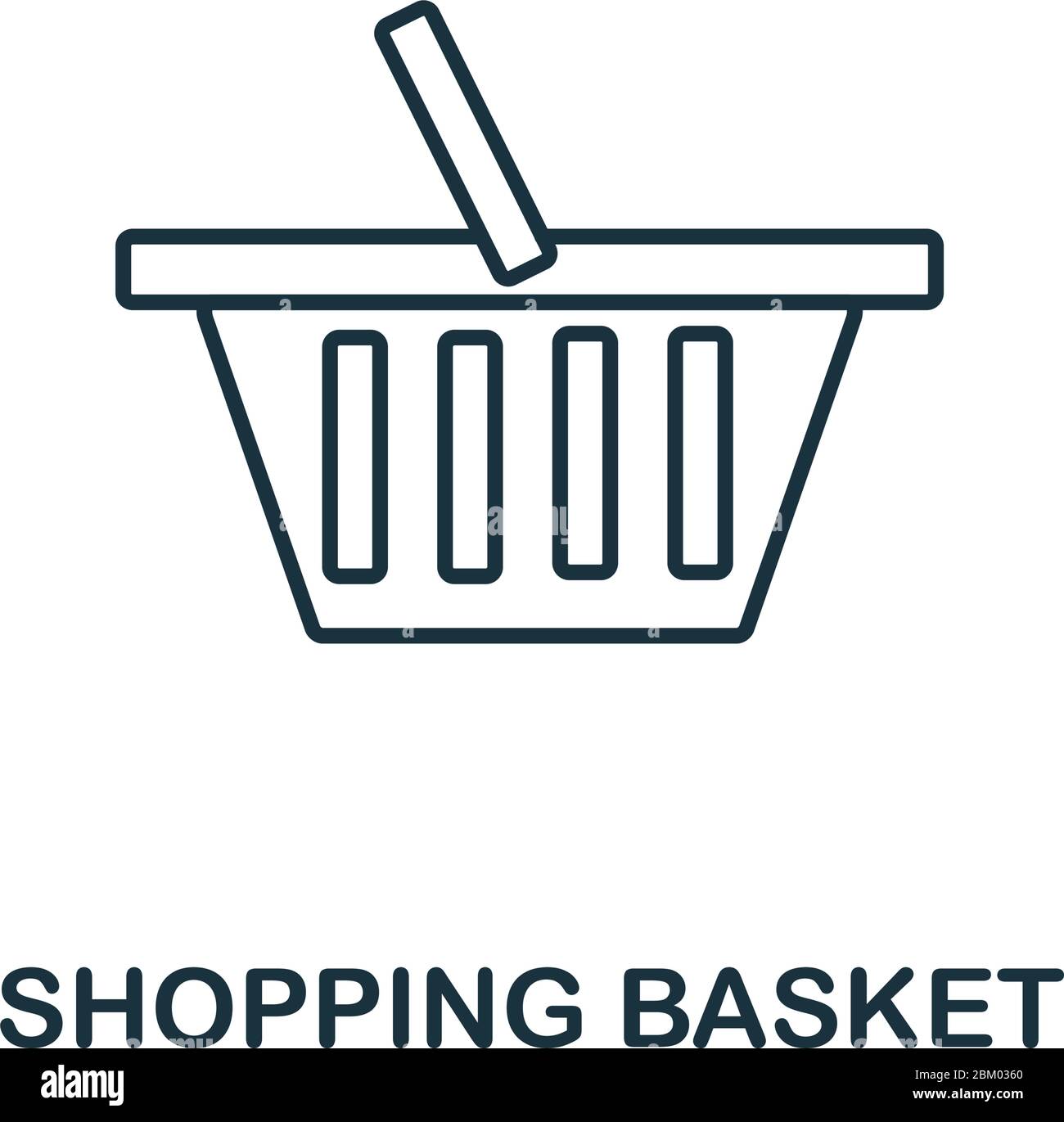 Shopping Basket icon. Line style symbol from shopping icon collection