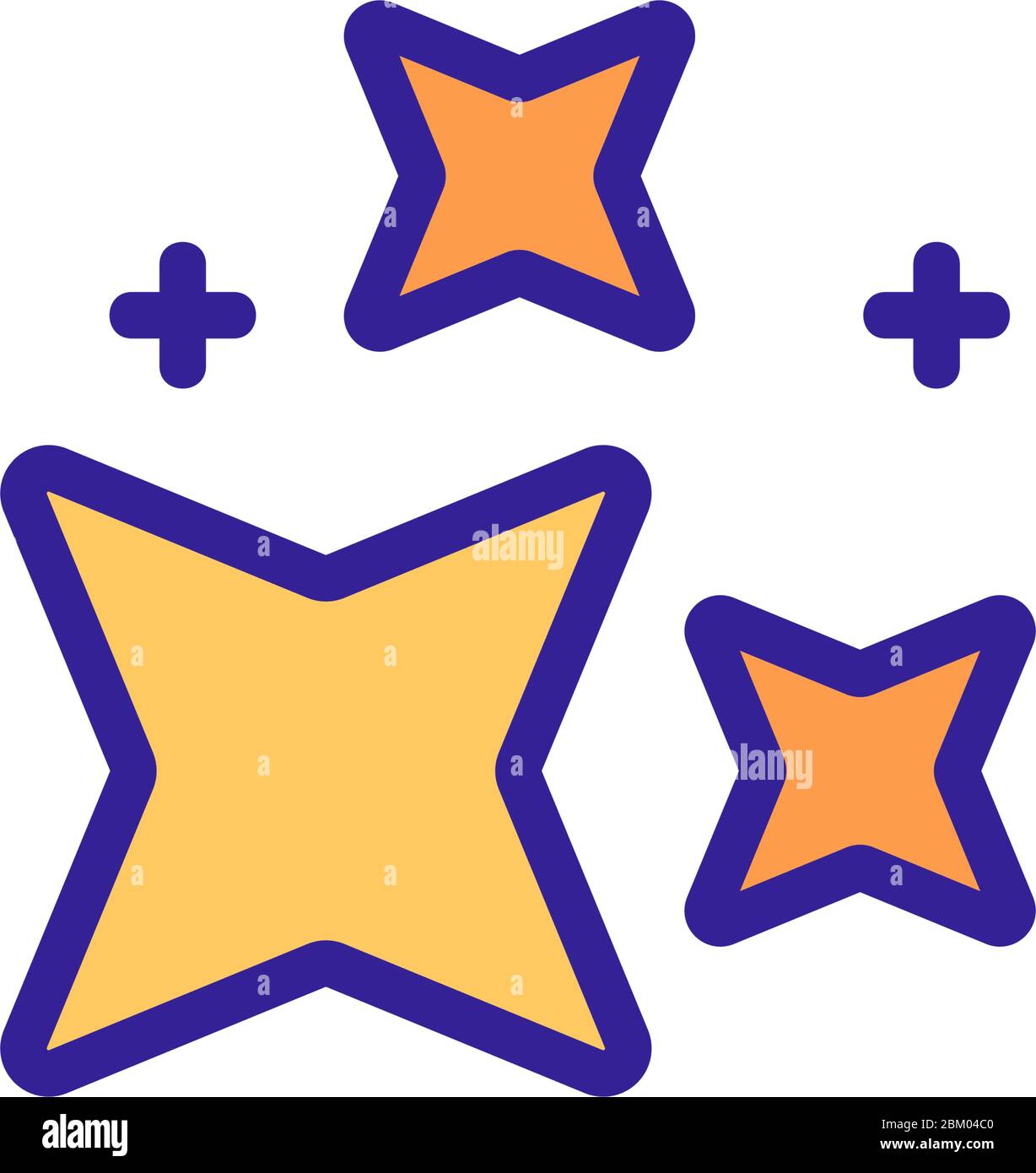 quadrangular star flare icon vector outline illustration Stock Vector ...