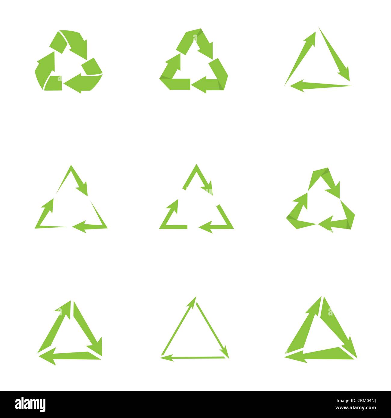 Green recycle triangle symbols Stock Vector Image & Art Alamy