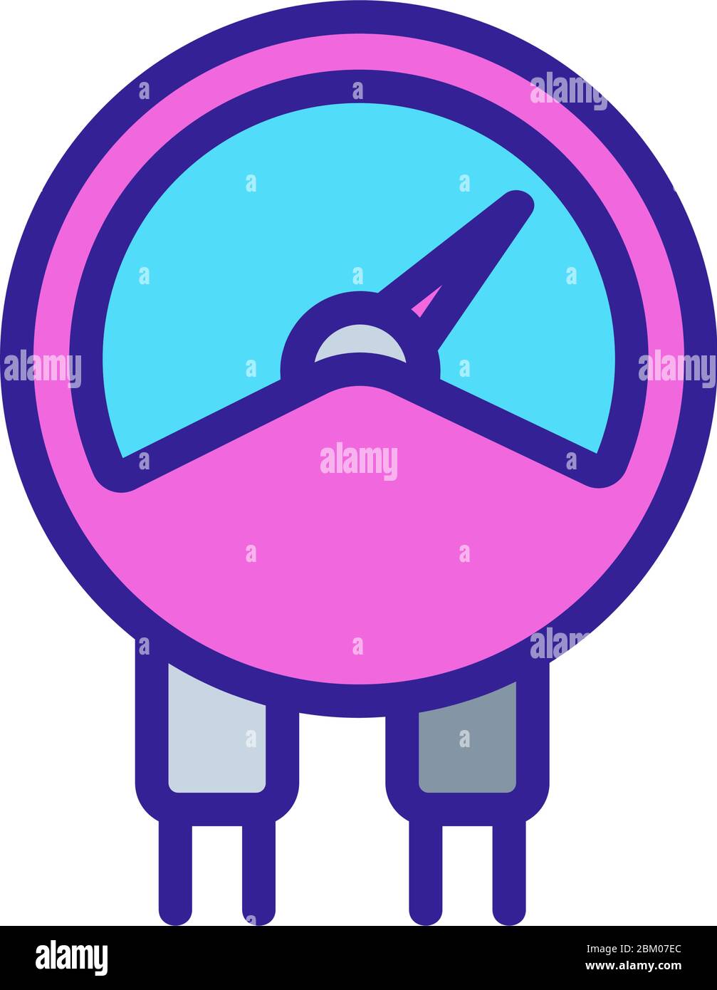 gas speedometer icon vector outline illustration Stock Vector