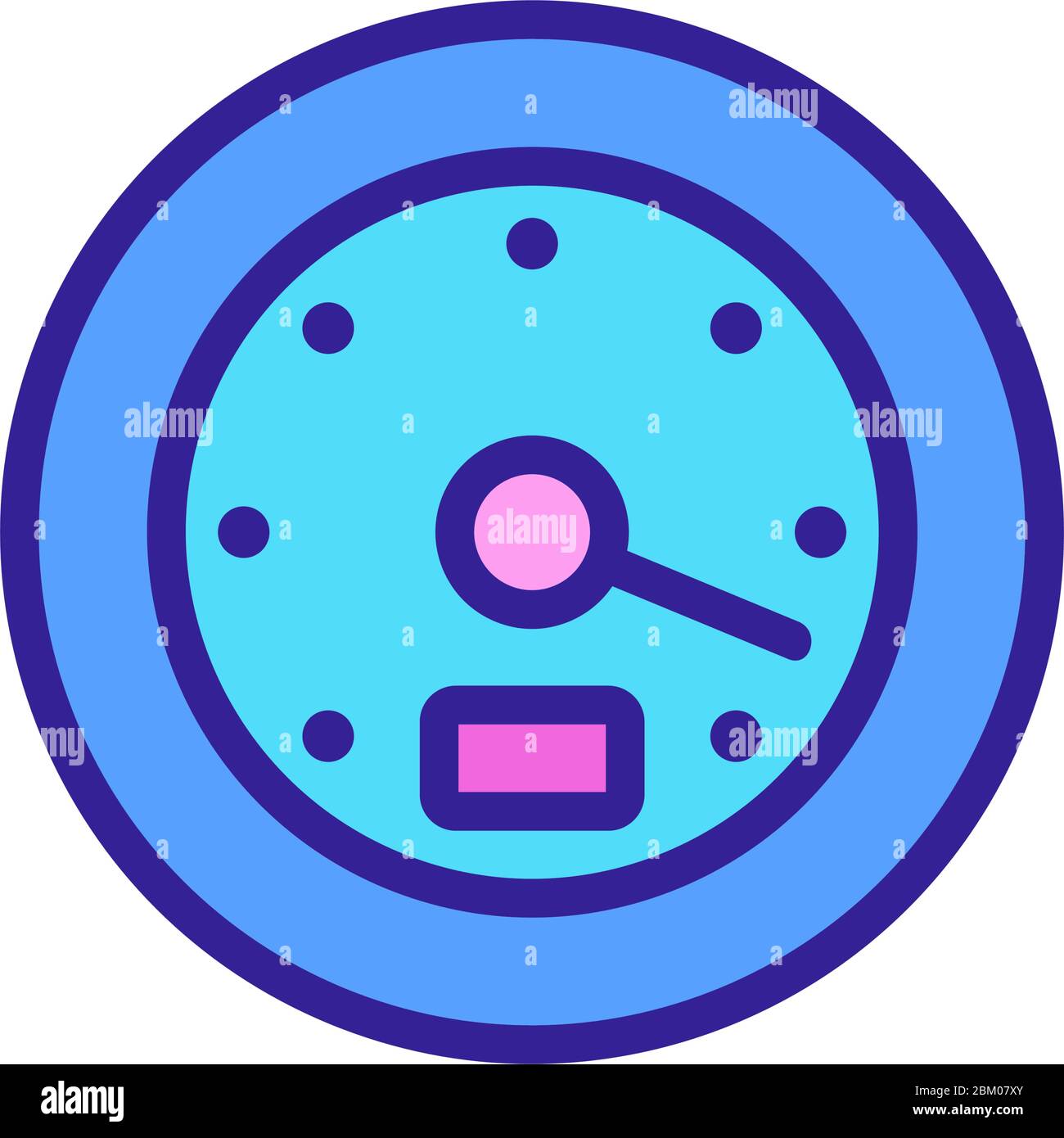 combined car speedometer icon vector outline illustration Stock Vector