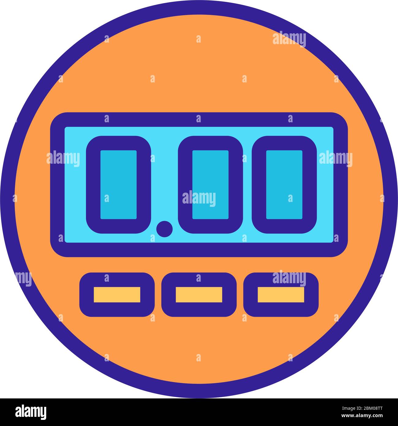 electronic one meter icon vector outline illustration Stock Vector