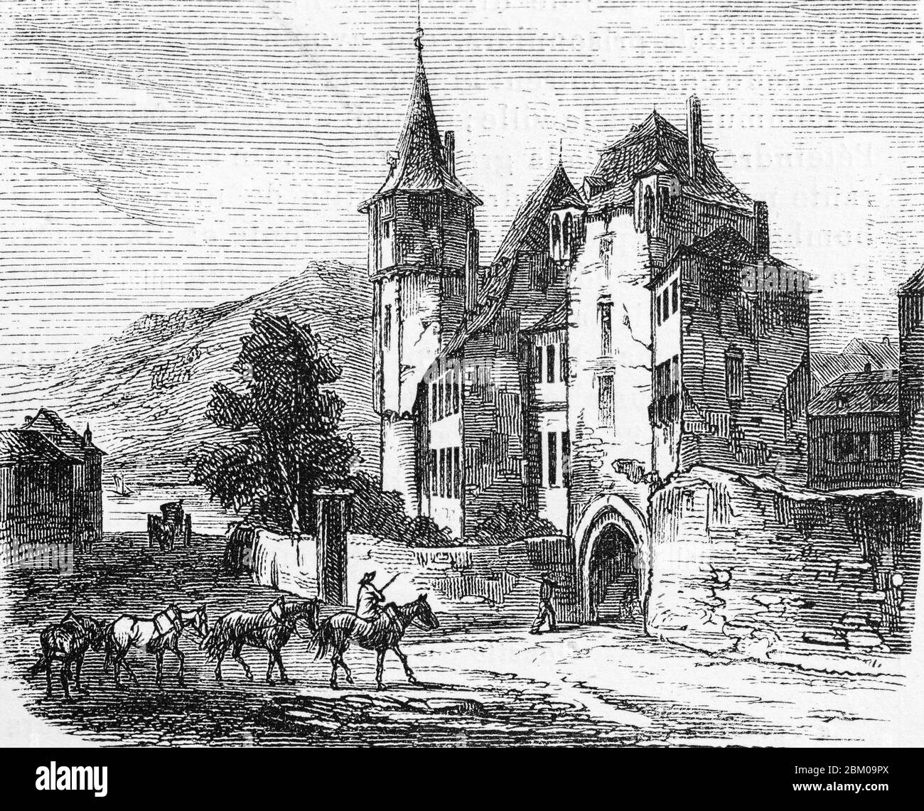 Ancient town gate Black and White Stock Photos & Images - Alamy