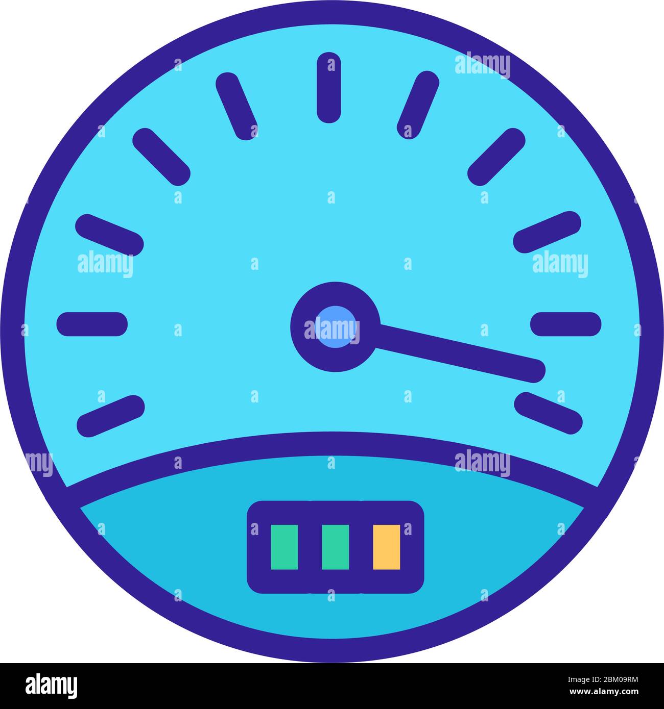 mechanical device speedometer icon vector outline illustration Stock Vector