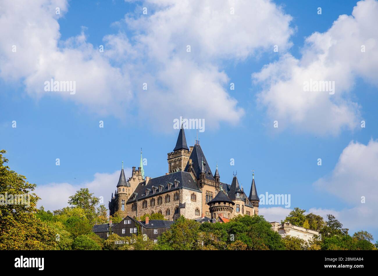 Schloss Wernigerode, Harz, Sachsen-Anhalt, Deutschland, Europa Stock Photo