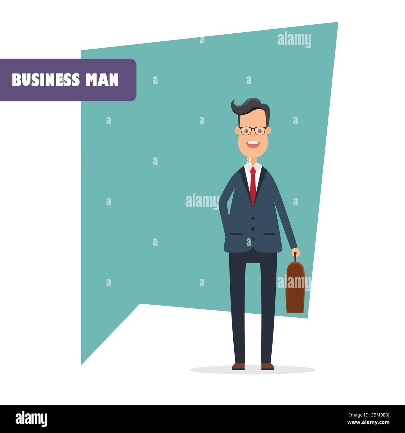 Businessmans character vector illustration in flat design Stock Vector ...