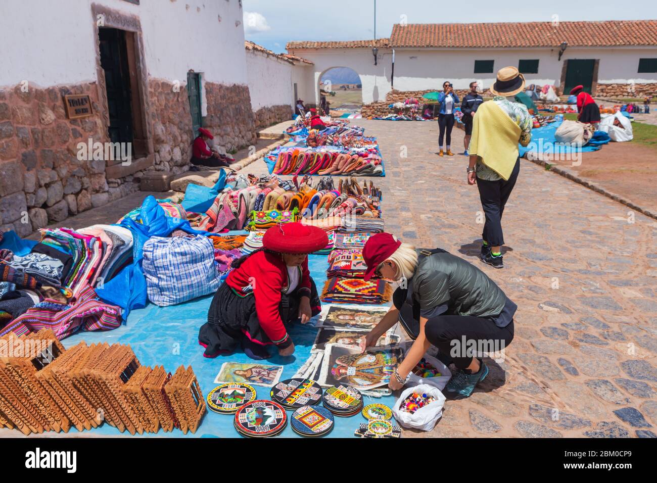 Street market, Chinchero, Peru Stock Photo Alamy