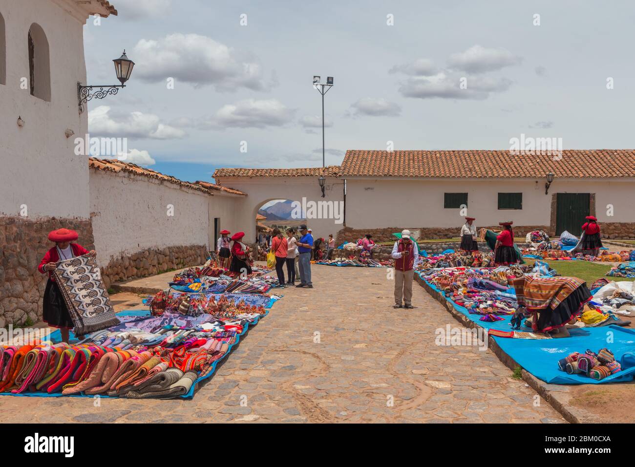 Street market, Chinchero, Peru Stock Photo Alamy