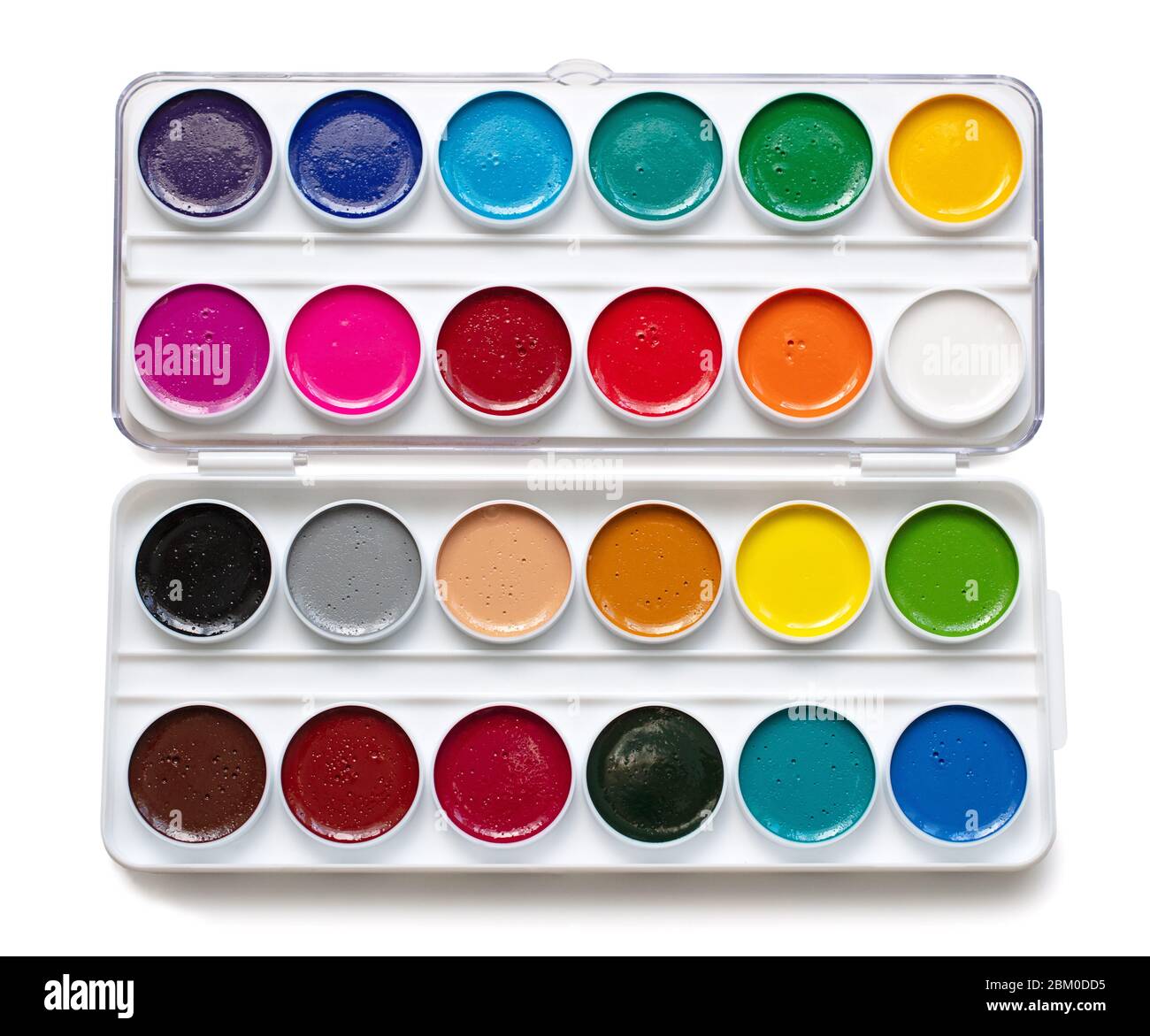 watercolor package isolated on a white background, top view Stock Photo