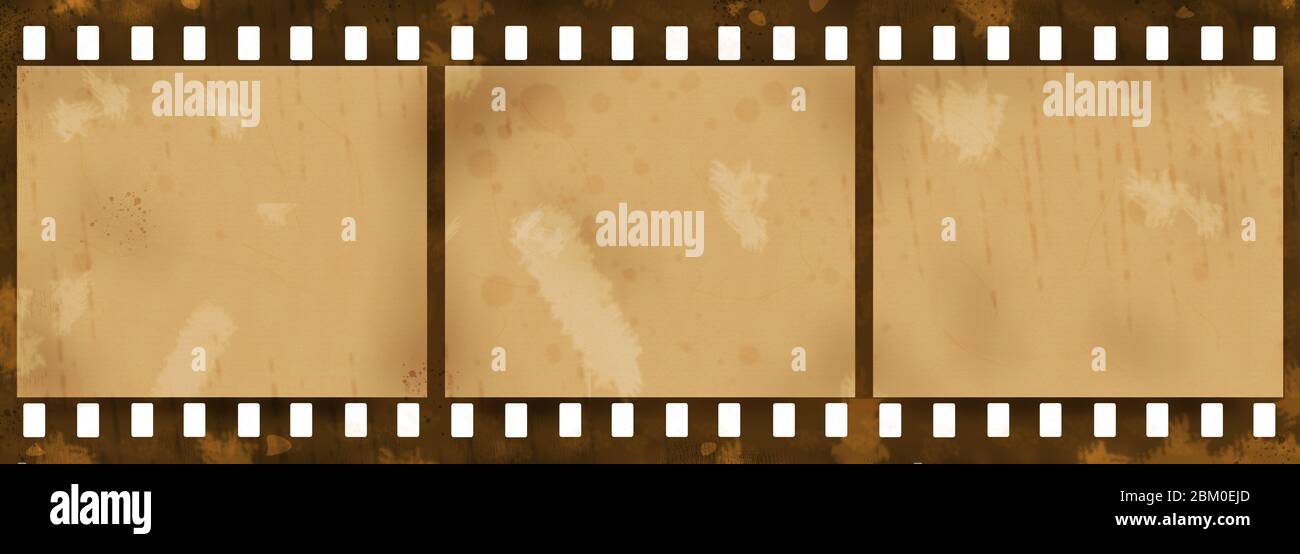 Old 35 Mm Movie Film Vintage, Filmstrip, Brown, Texture PNG