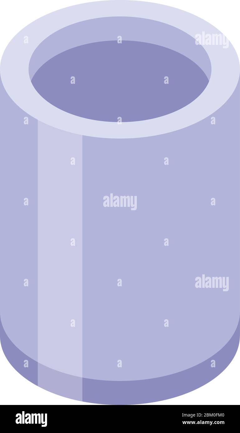 Waste container icon, isometric style Stock Vector