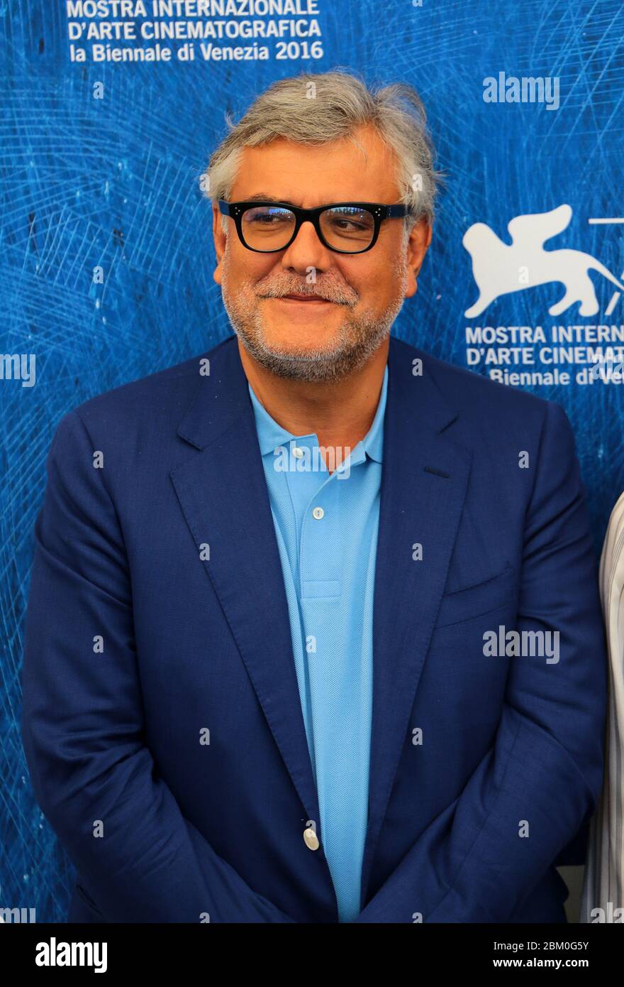 Venice, Italy. 31th August, 2016. 'Venezia 73' jury member Giancarlo De Cataldo attends the photocall of the jury during the 73nd Venice Film Festival Stock Photo