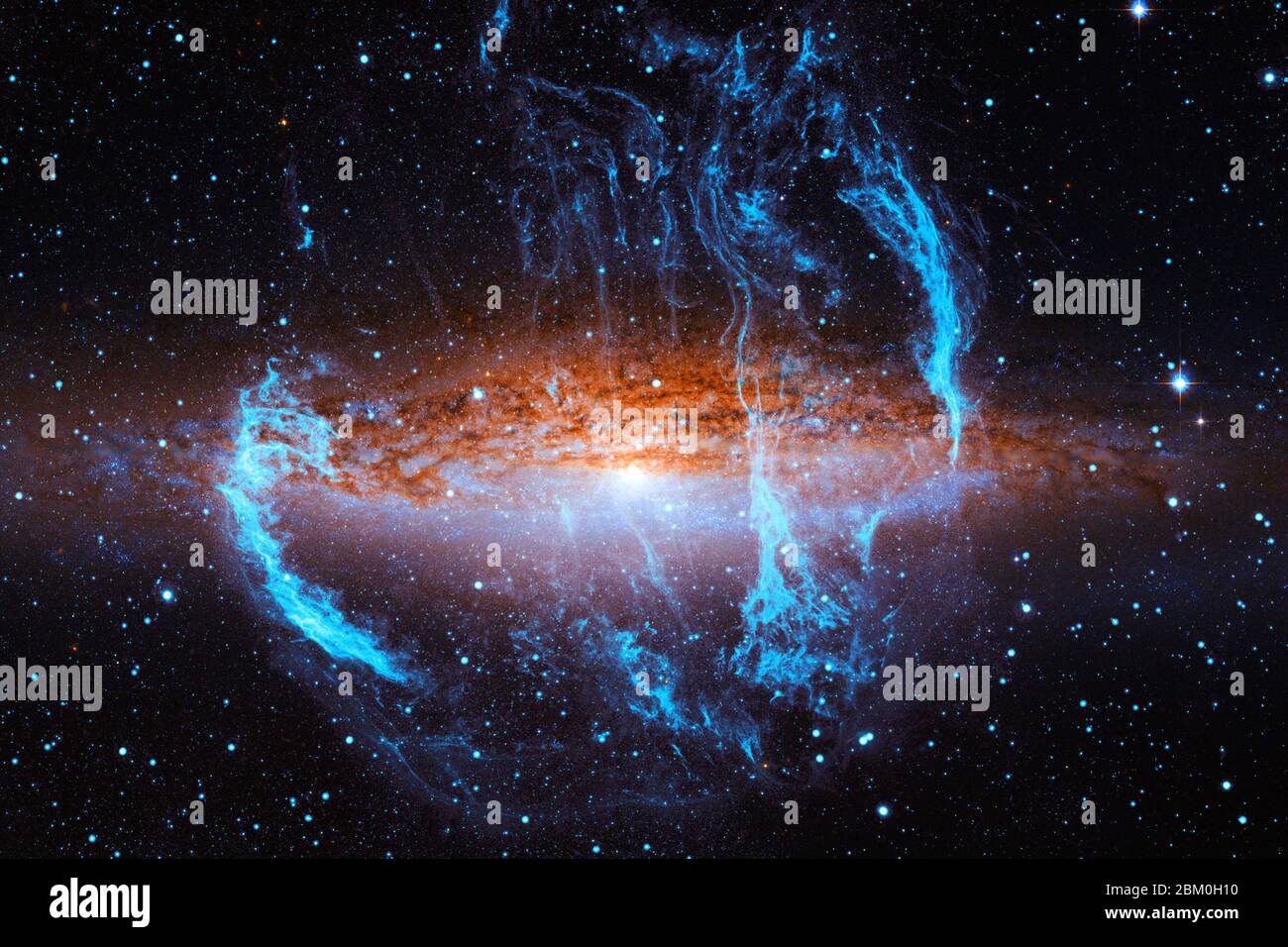 Universe scene with stars and galaxies in deep space showing the beauty ...