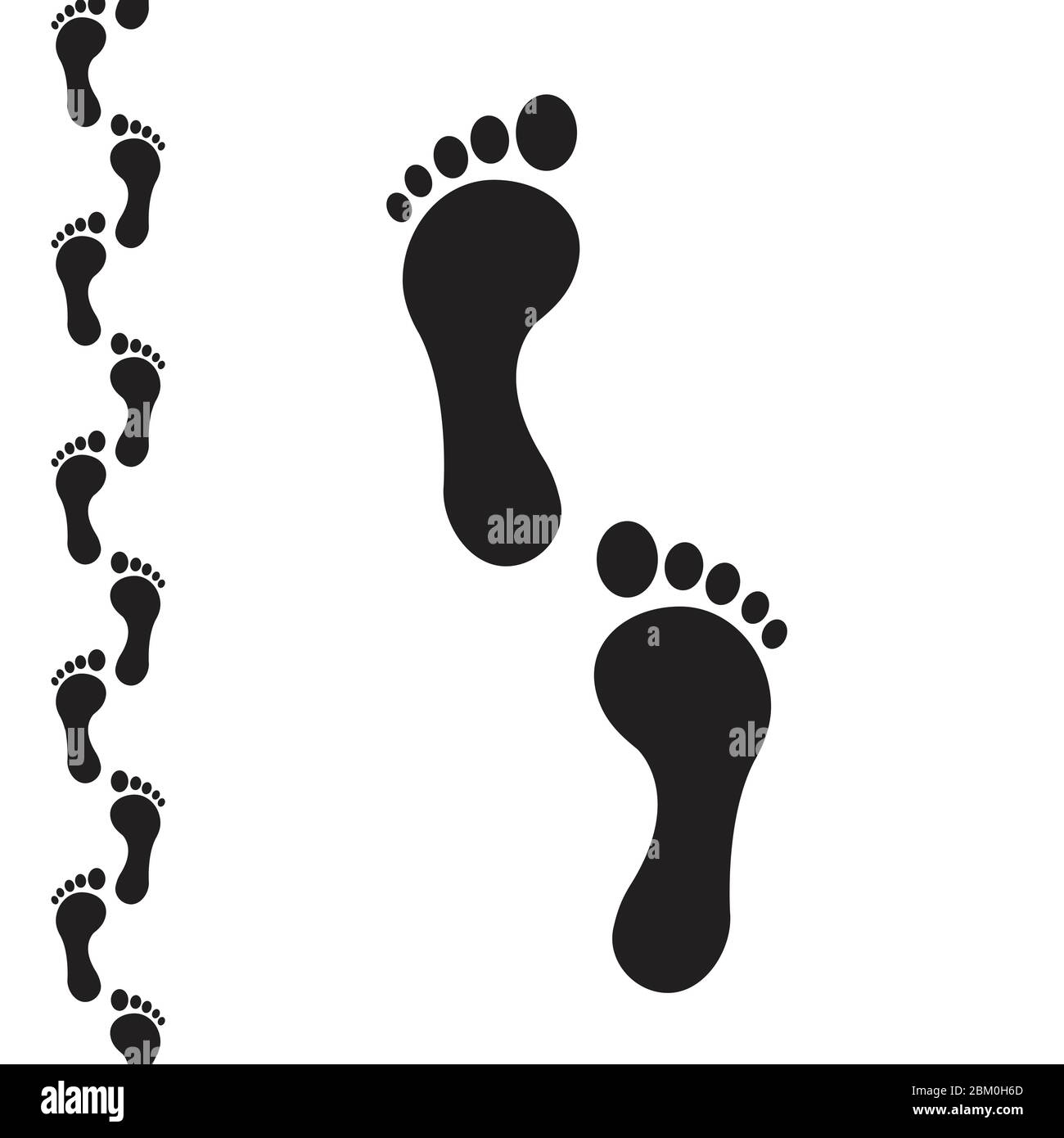 Foothpath Vector Footprint path vector illustration isolated on white background Stock ...