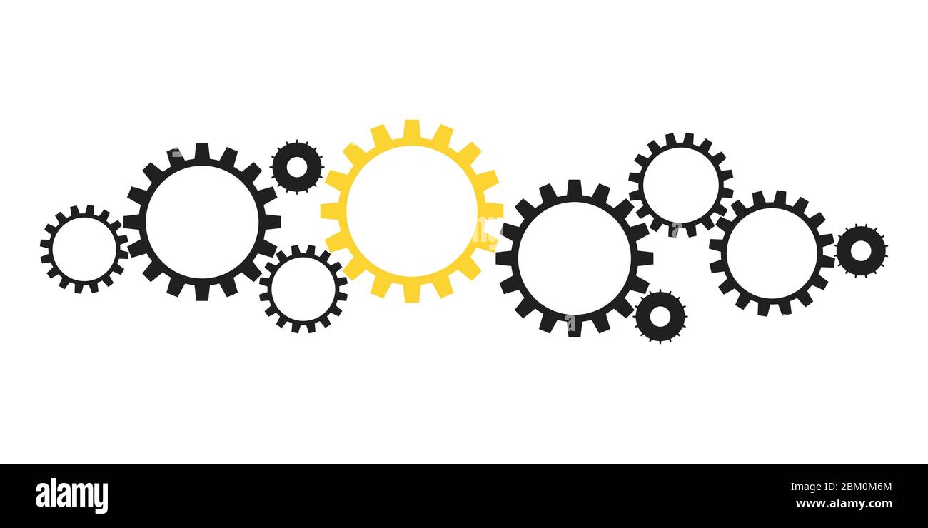 Gear wheel mechanism vector illustration. Gear set Stock Vector Image & Art Alamy