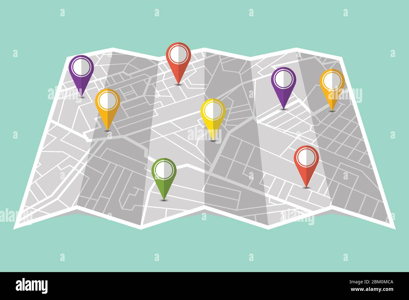 Pin in showing location on gps navigator map. Vector illustration Stock ...