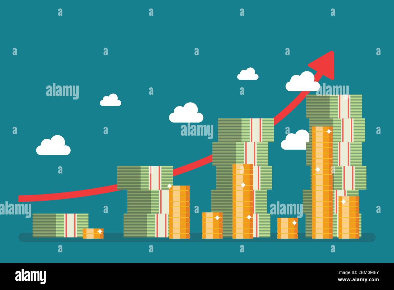 Gross domestic product concept. Vector illustration in flat design ...