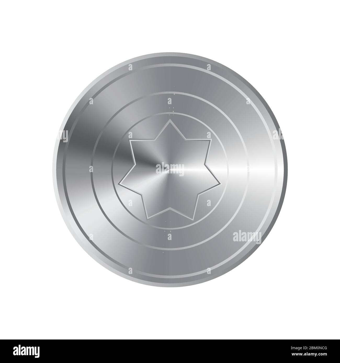 Metal shield vector illustration isolated on white background Stock Vector