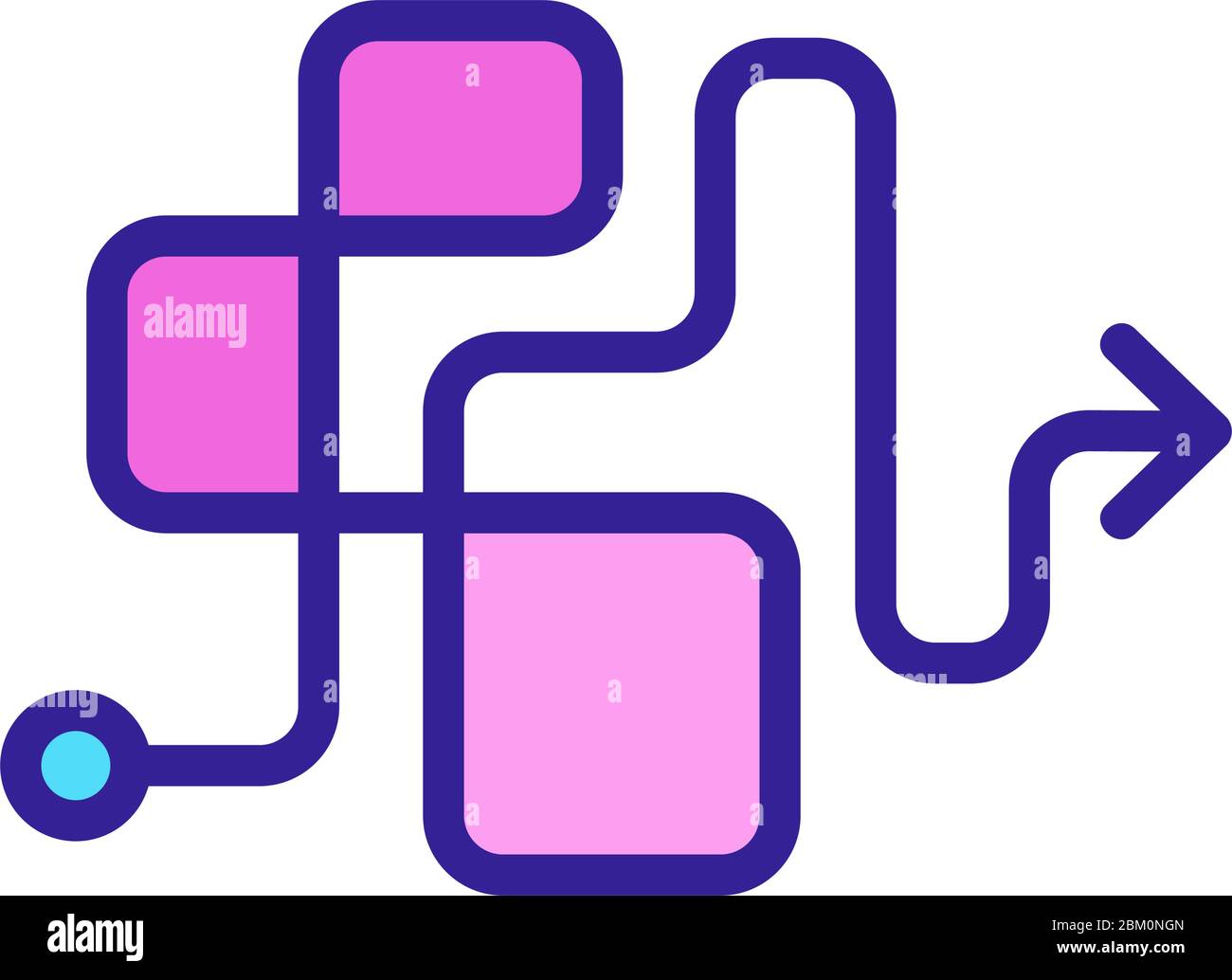 schematic direction icon vector outline illustration Stock Vector Image ...