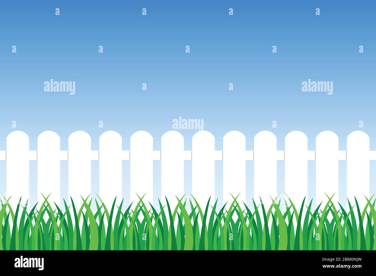 Background of green grass and fence vector illustration Stock Vector ...