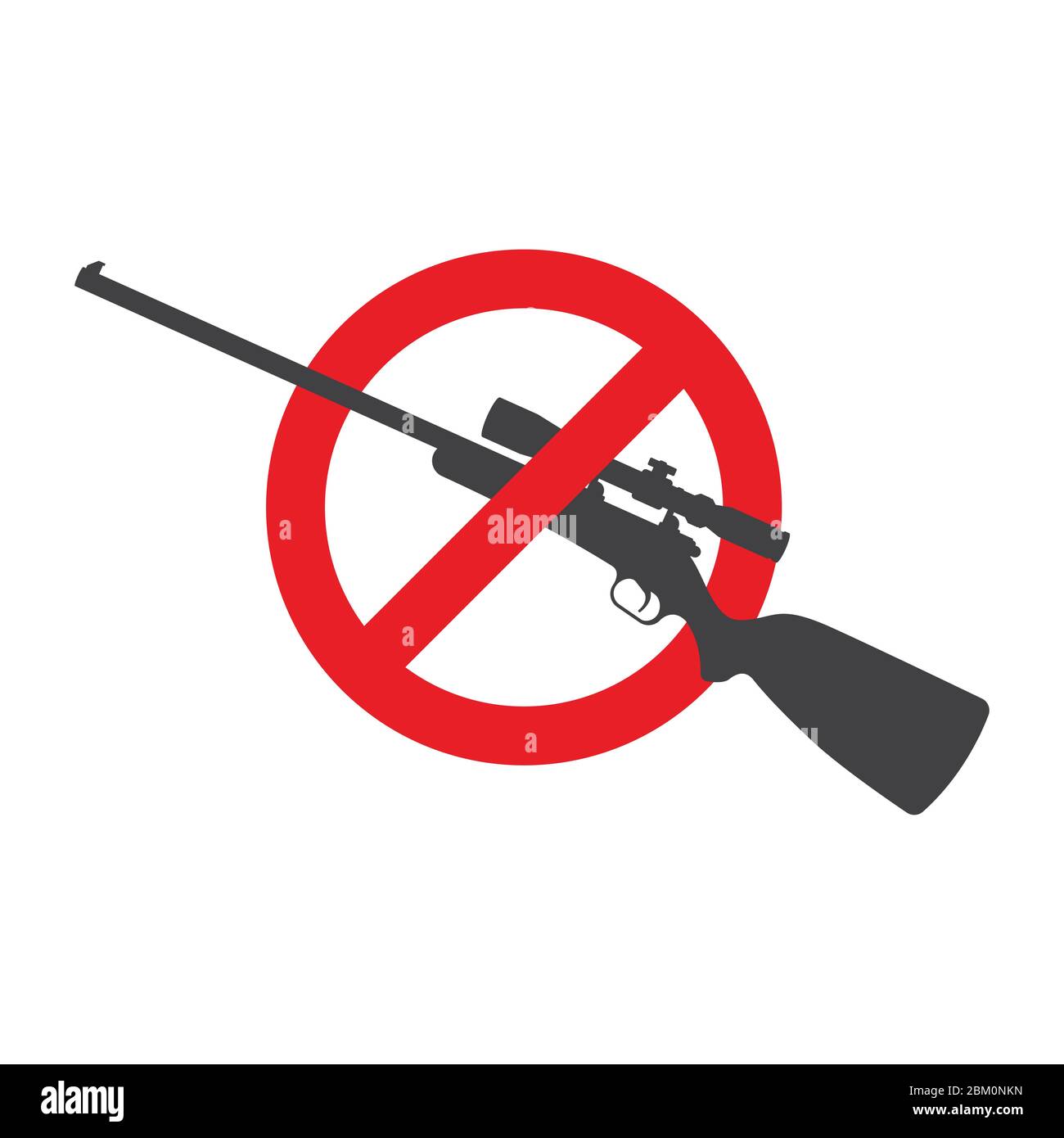 Guns forbidden sign vector illustration isolated on white background Stock Vector