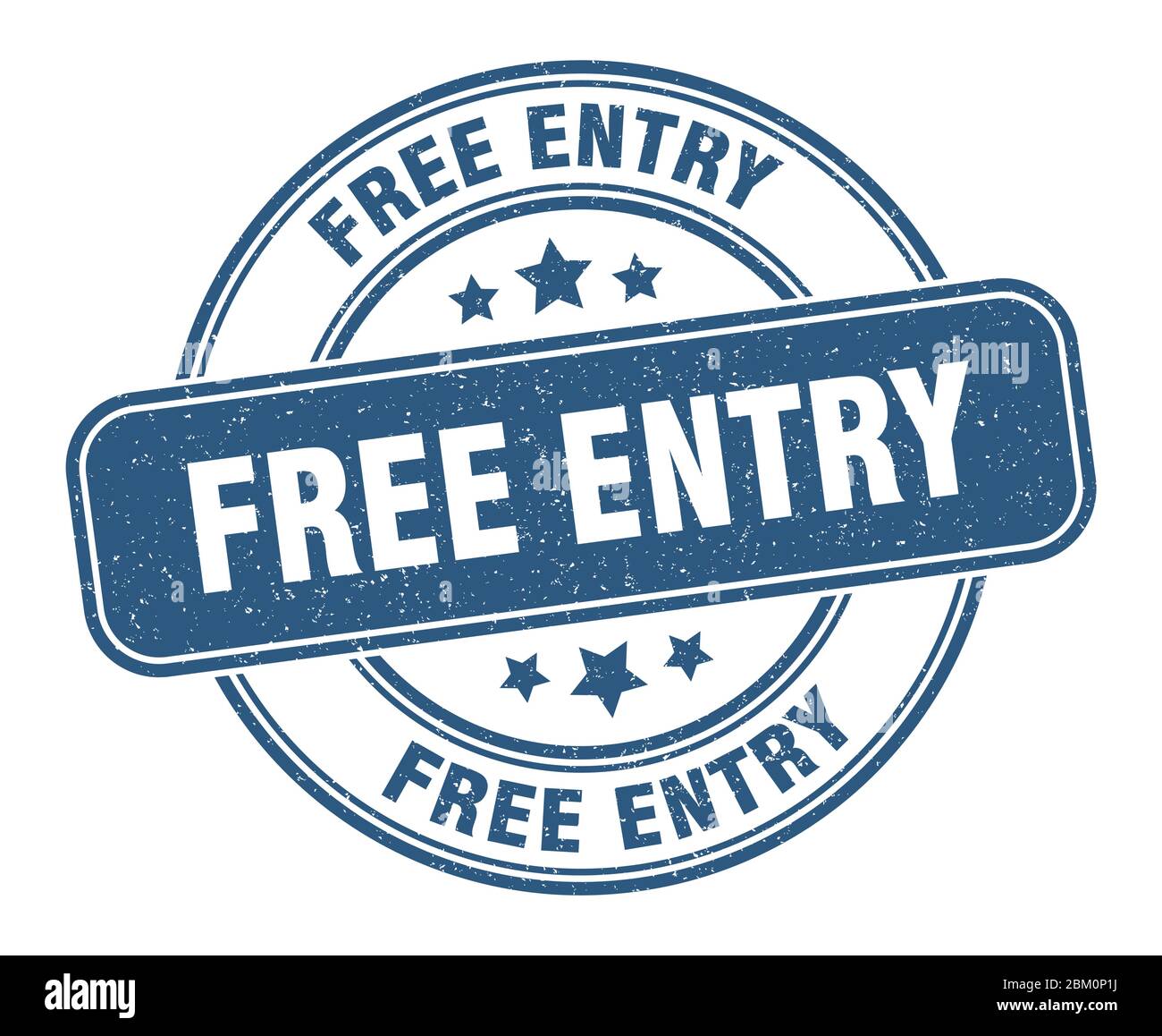 free entry stamp. free entry label. round grunge sign Stock Vector