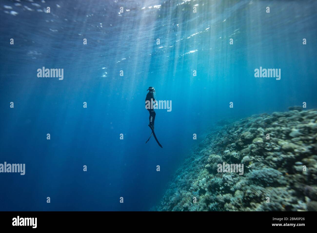 Girl Freediving at Blue Hole Dahab - Egypt Stock Photo - Alamy