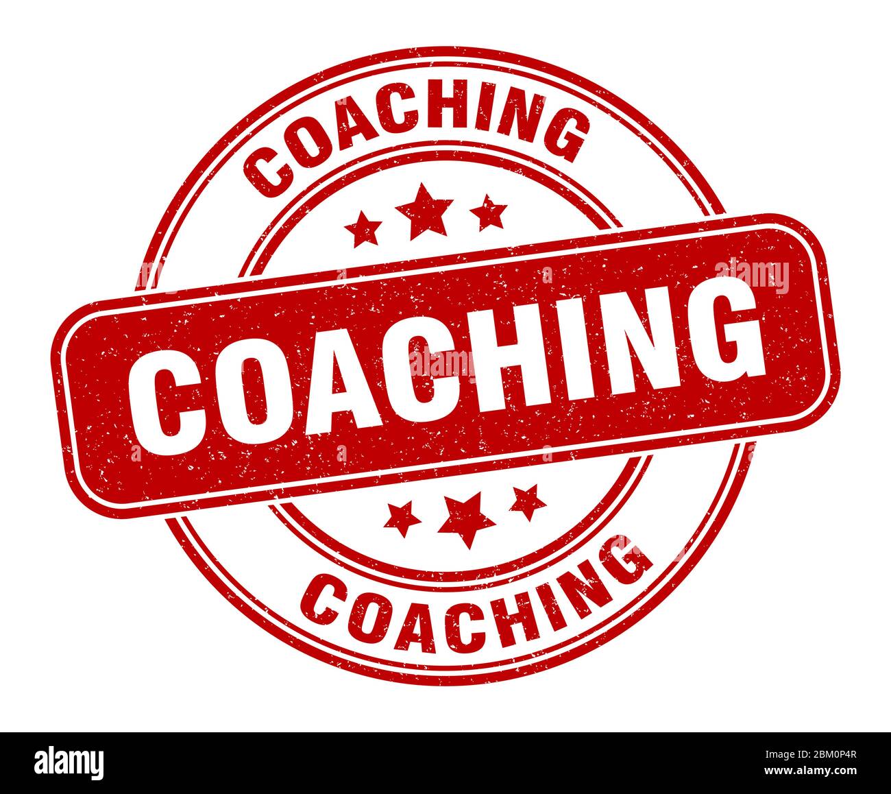 coaching stamp. coaching label. round grunge sign Stock Vector