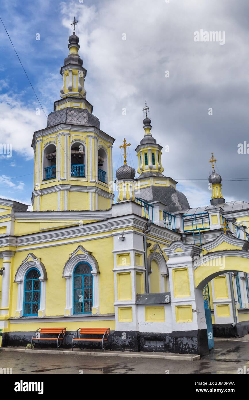 Saviour cathedral, 1814, Minusinsk, Krasnoyarsk Krai, Russia Stock Photo