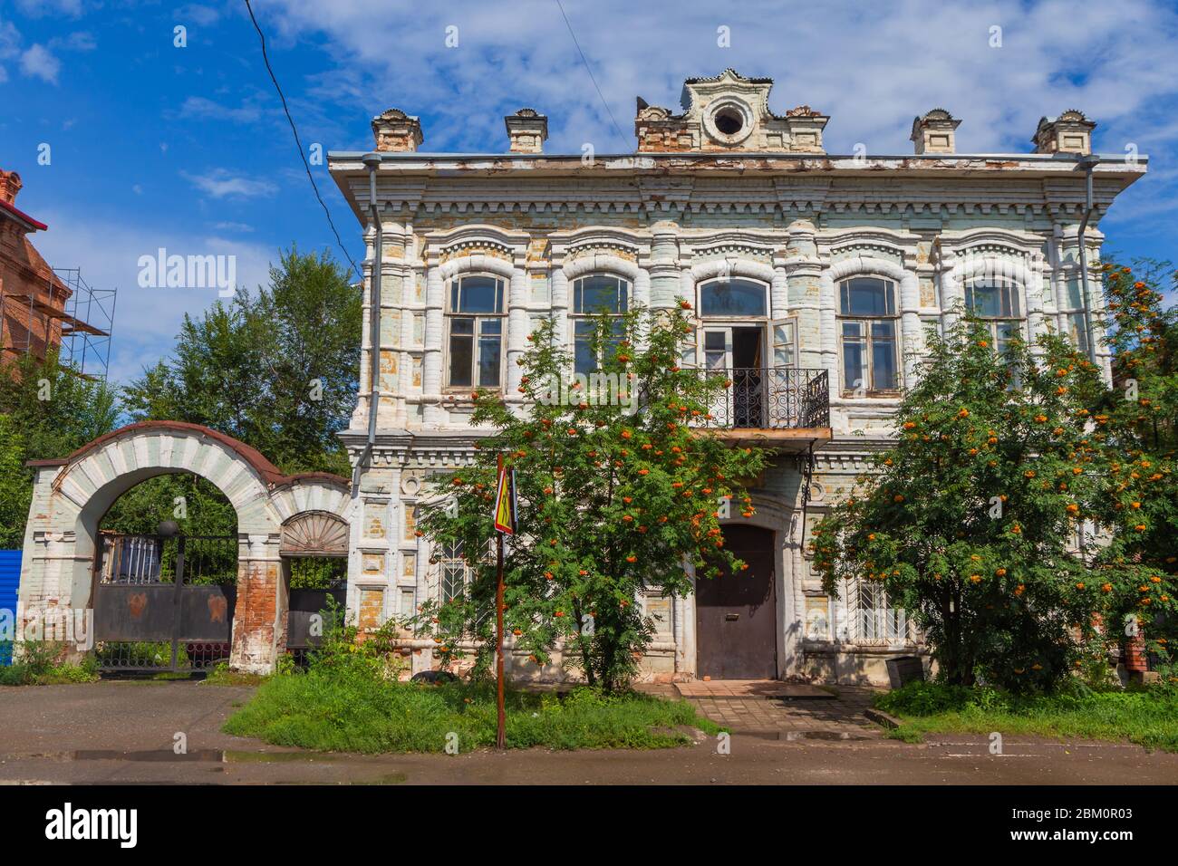 Vintage building, 19th century, Minusinsk, Krasnoyarsk Krai, Russia Stock Photo