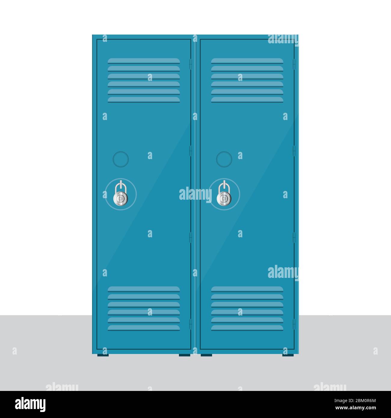 Single Locker Isolate Vector Metal school locker vector illustration isolated on white background ...