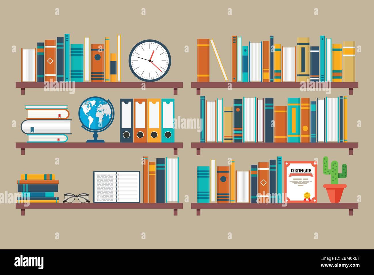 Education concept vector illustration in flat design. Stock Vector