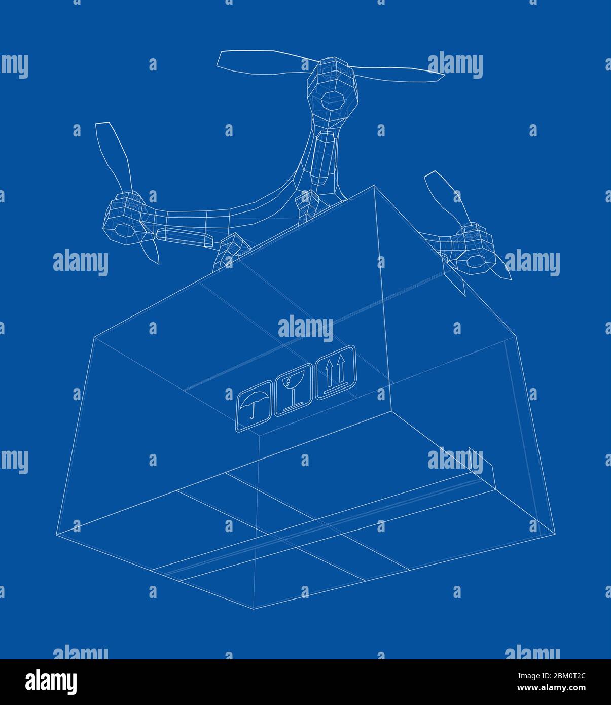 Delivery drone concept outline. Vector Stock Vector Image & Art - Alamy