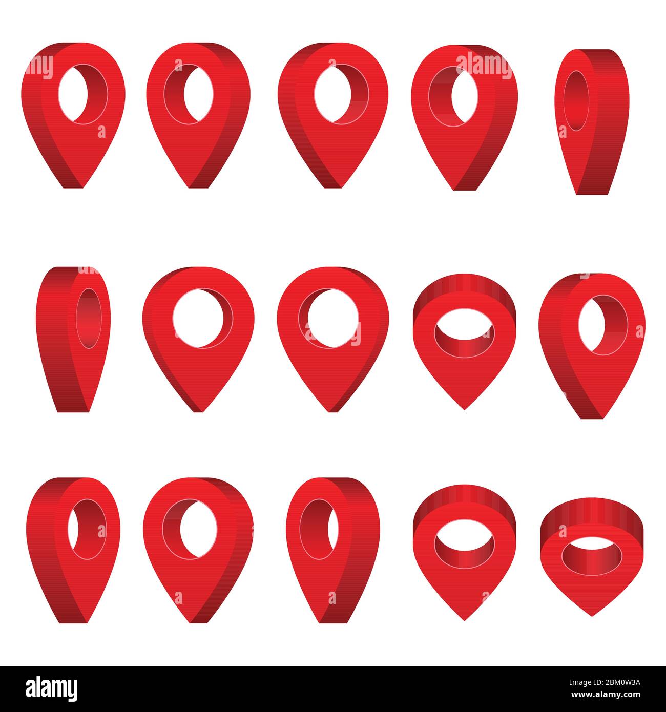 Map pointer pins vector illustration isolated on white background Stock ...