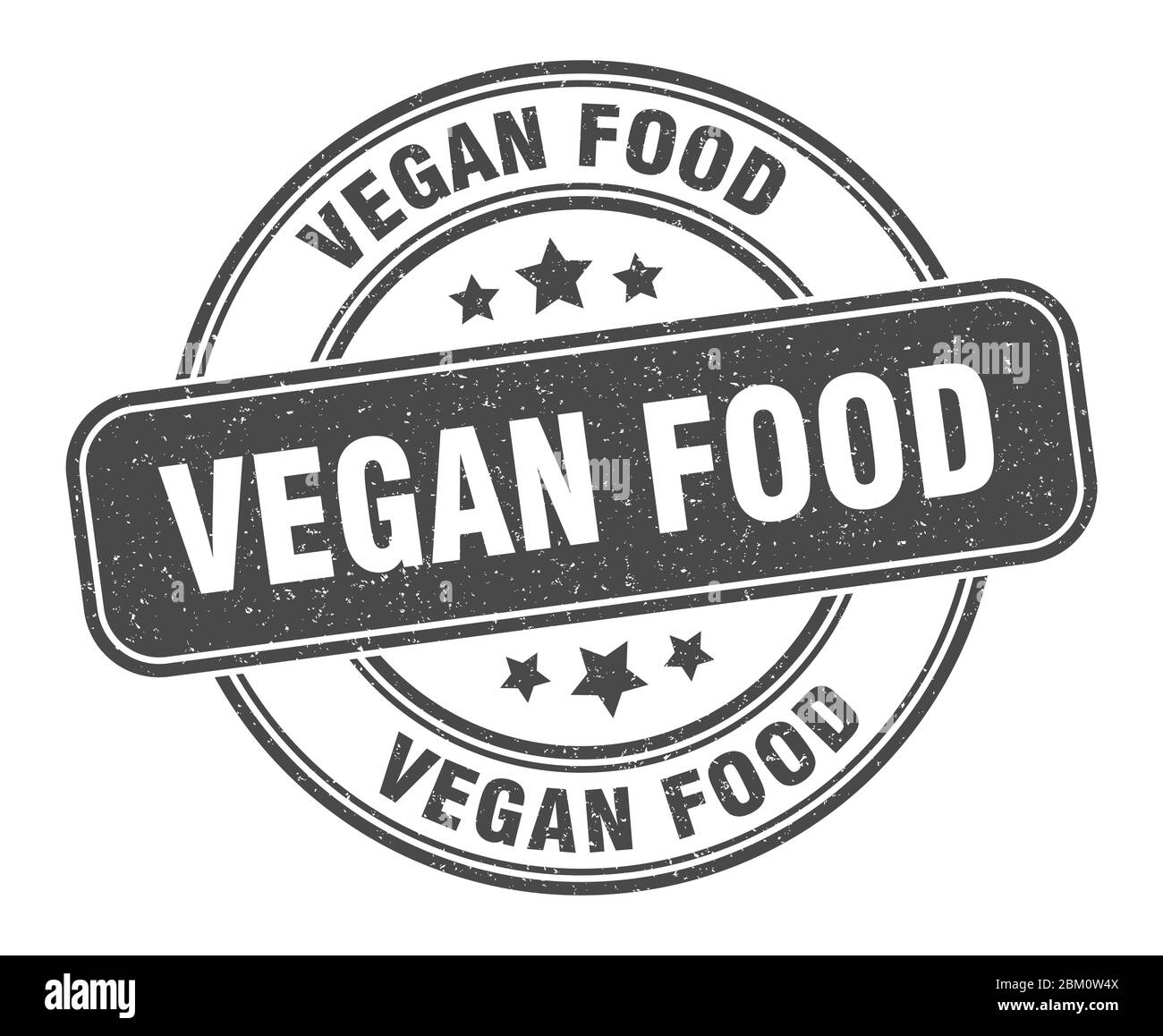 vegan food stamp. vegan food label. round grunge sign Stock Vector ...