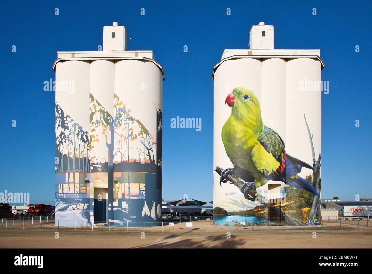 Silo art, Waikerie, South Australia Stock Photo