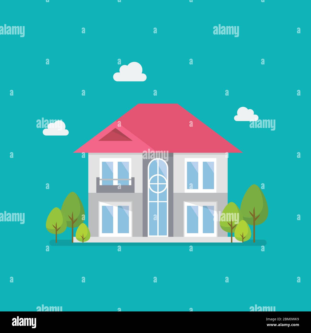 House flat design icon. Vector illustration Stock Vector Image & Art ...