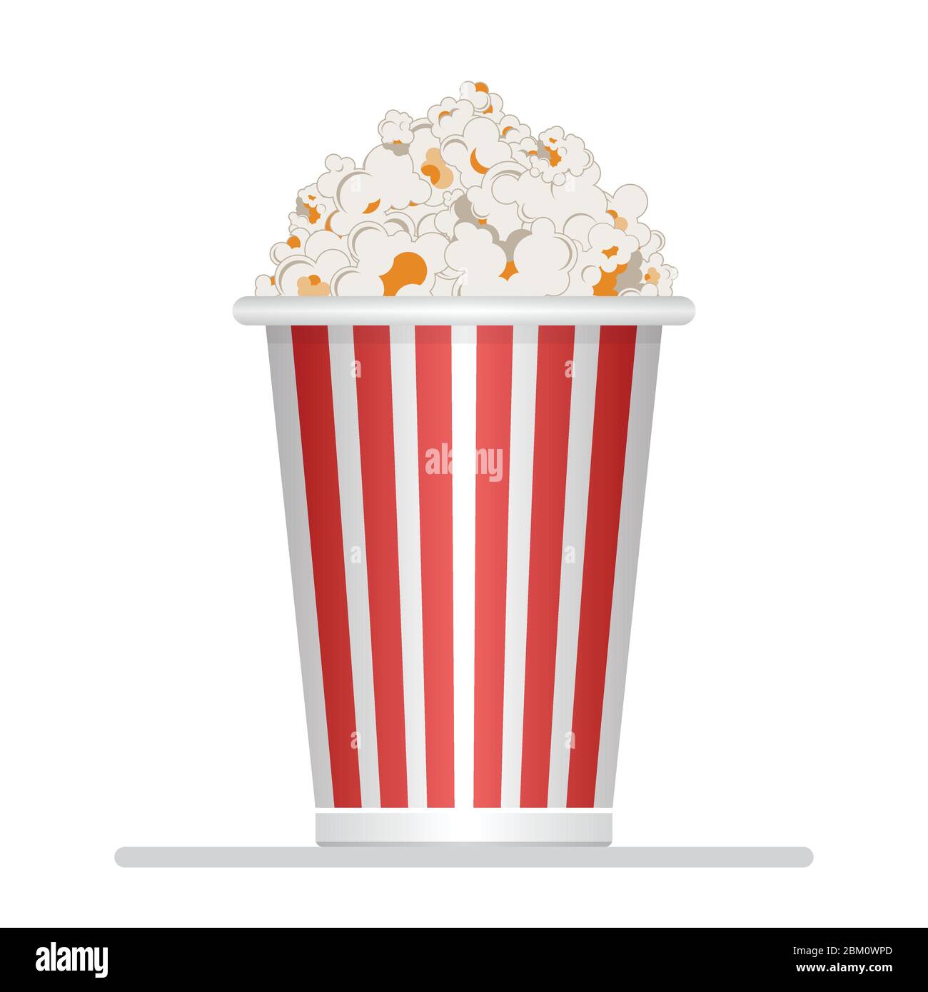 Popcorn bucket vector illustration isolated on white background Stock Vector