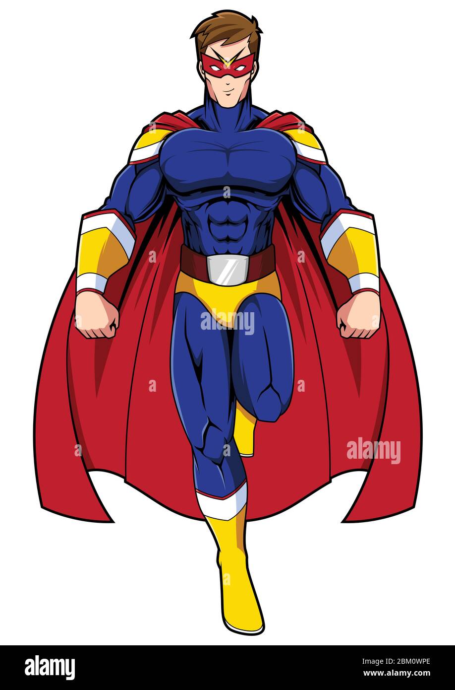 Superhero Mascot Flying Stock Vector Image & Art - Alamy