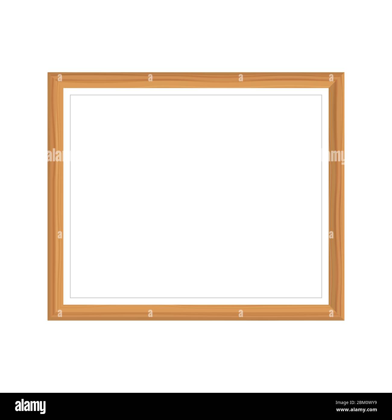 Photo frame mockup vector illustration isolated on white background Stock Vector