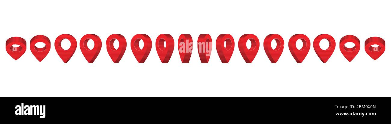 Map pointer pins vector illustration isolated on white background Stock ...