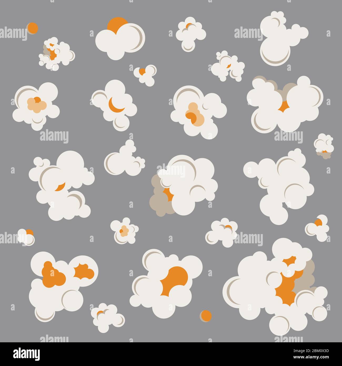 Set of popcorn vector illustration isolated Stock Vector