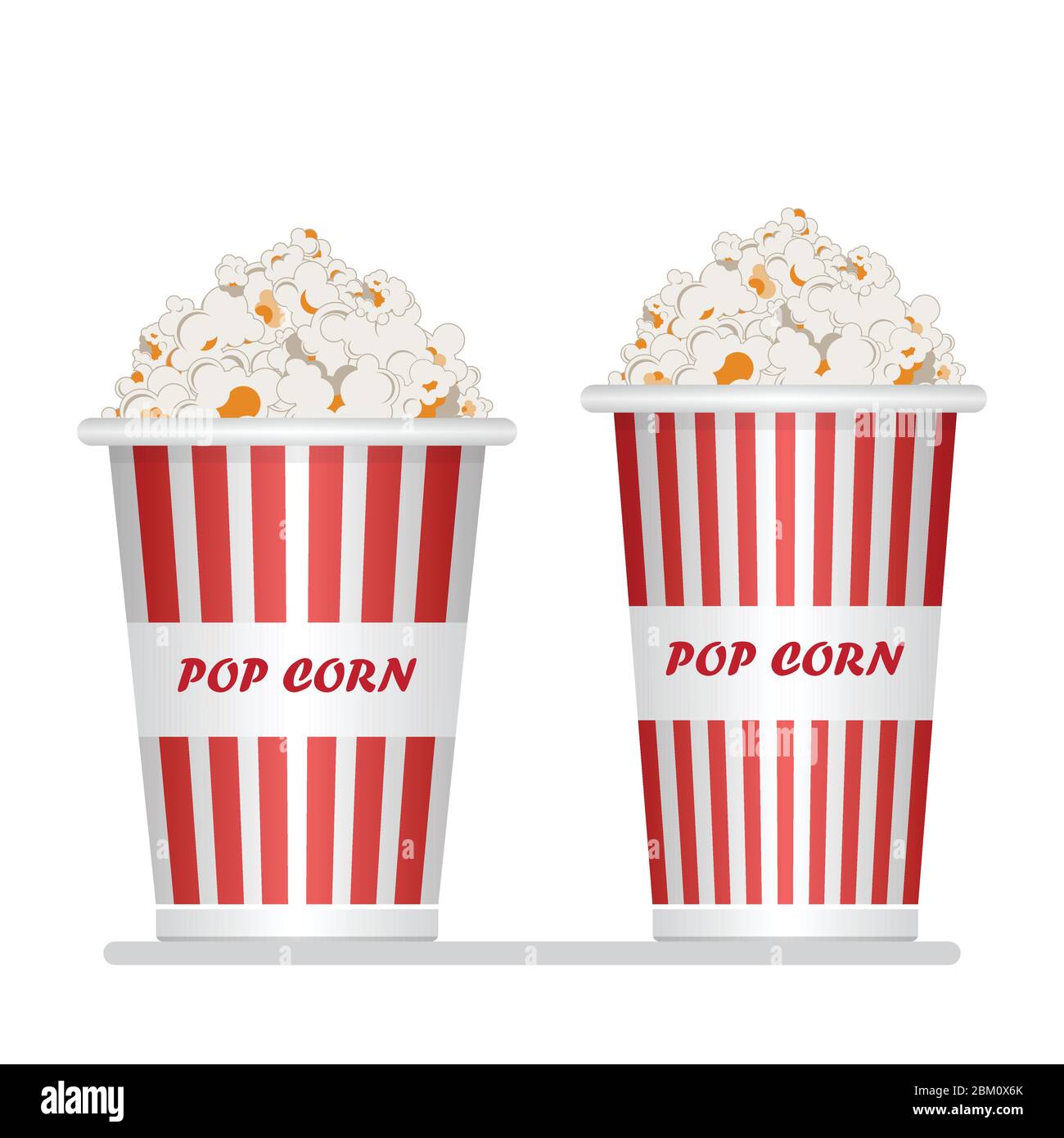 Popcorn bucket vector illustration isolated on white background Stock Vector