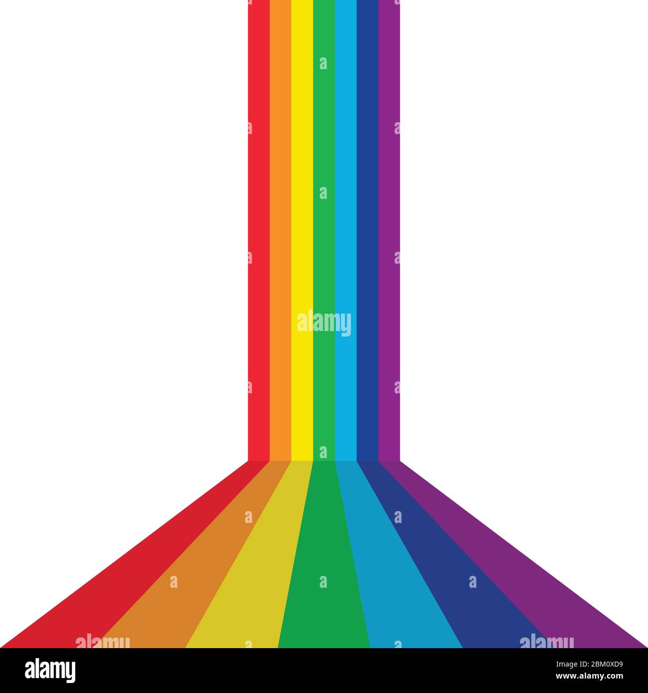 Rainbow background vector illustration in flat design. Stock Vector