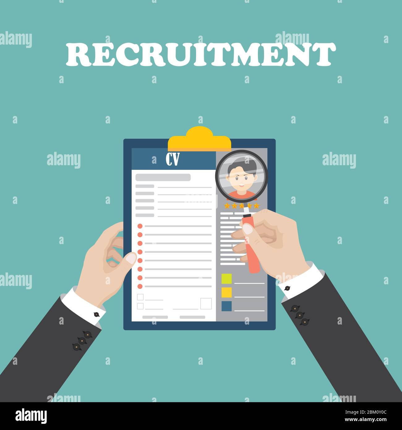 Recruiting concept, human resource. Hiring concept for banner, web page ...
