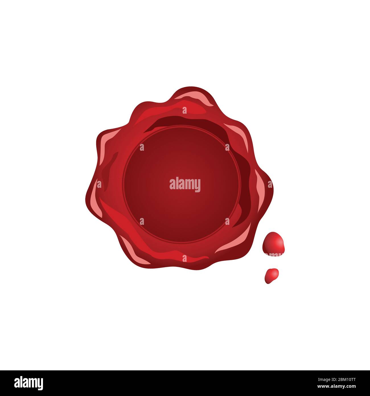 Red wax seal isolated on white background Stock Vector Image & Art - Alamy
