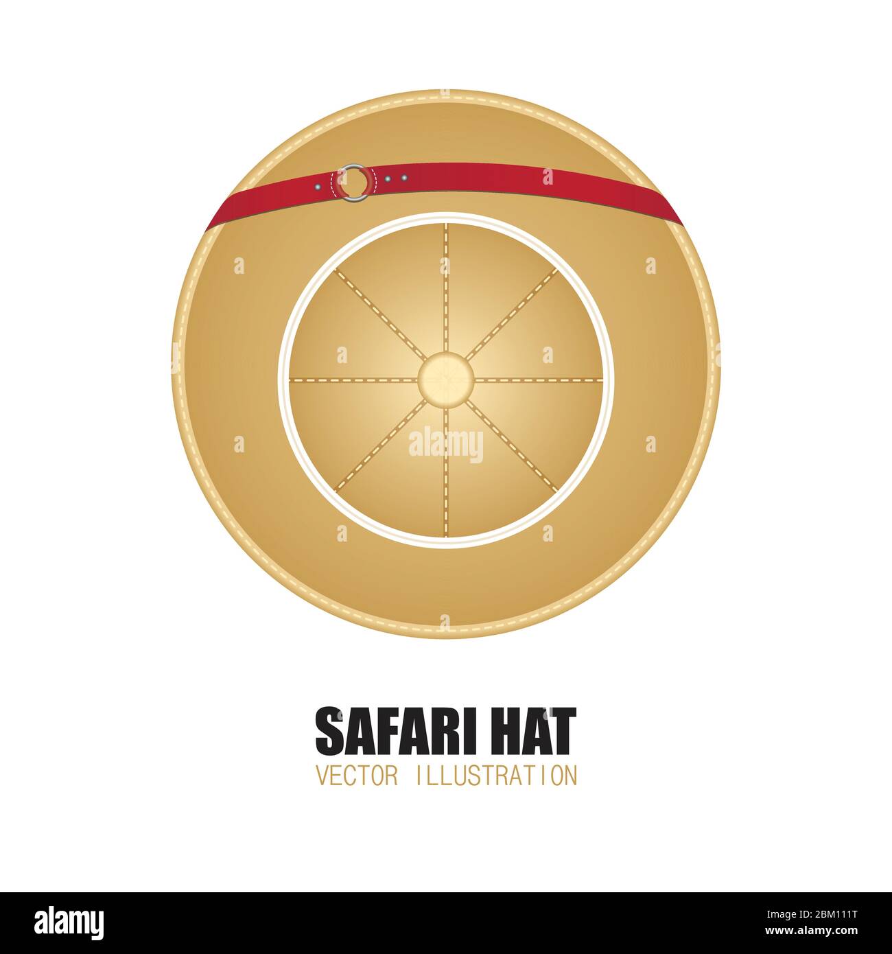 Safari hat vector illustration isolated on white background Stock Vector